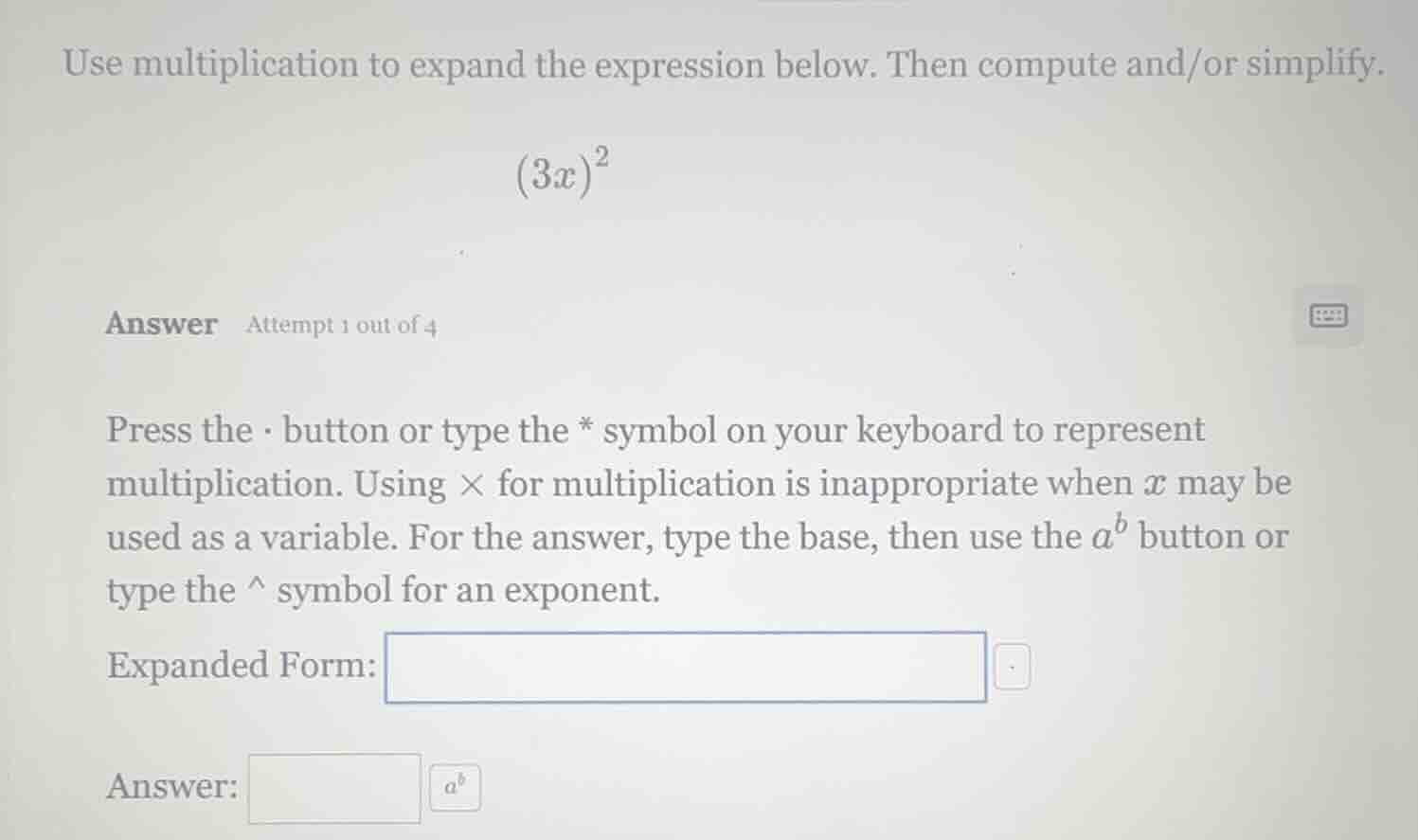 use multiplication to expand the expression below. then compute and/or …