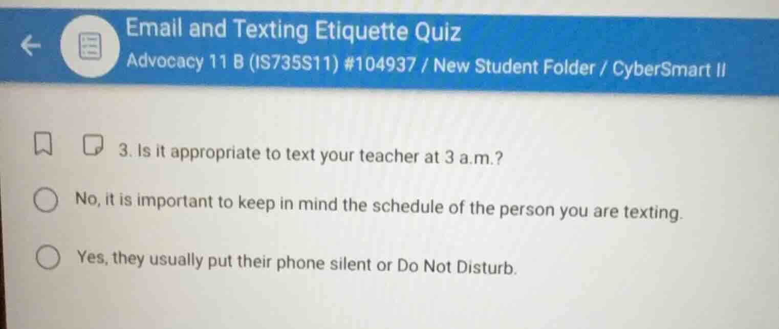 email and texting etiquette quiz advocacy 11 b (is735s11) #104937 / new…