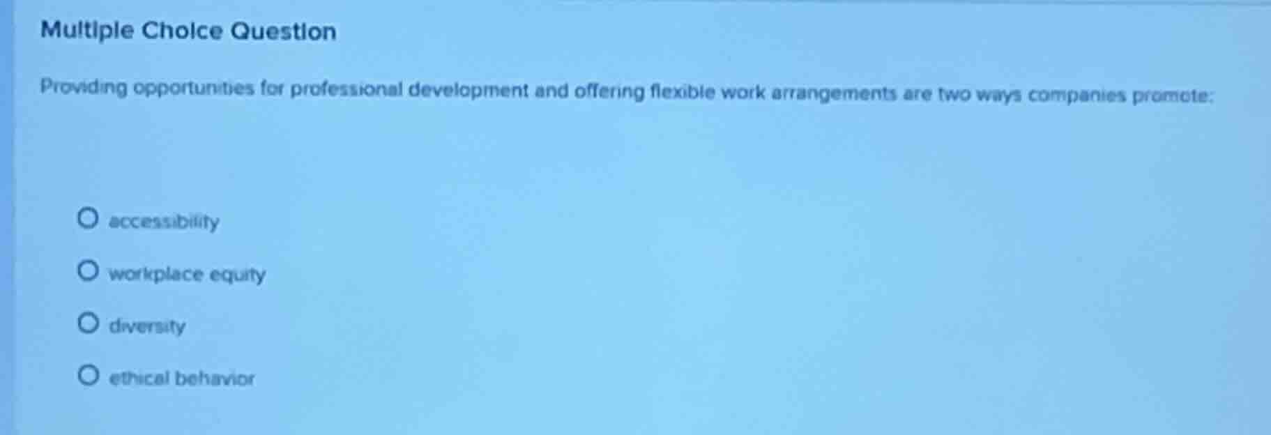 multiple choice question providing opportunities for professional devel…