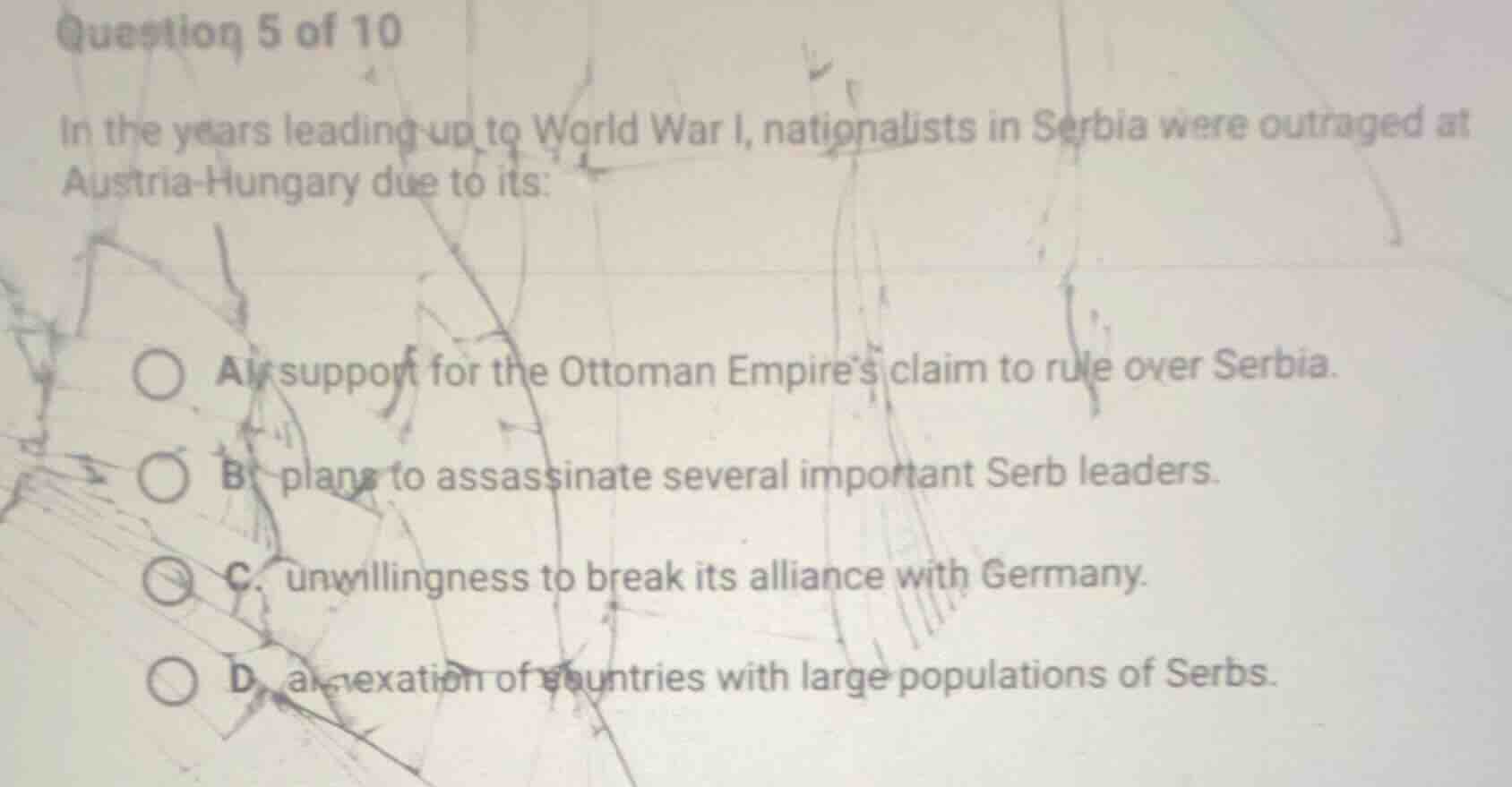 question 5 of 10 in the years leading up to world war i, nationalists i…