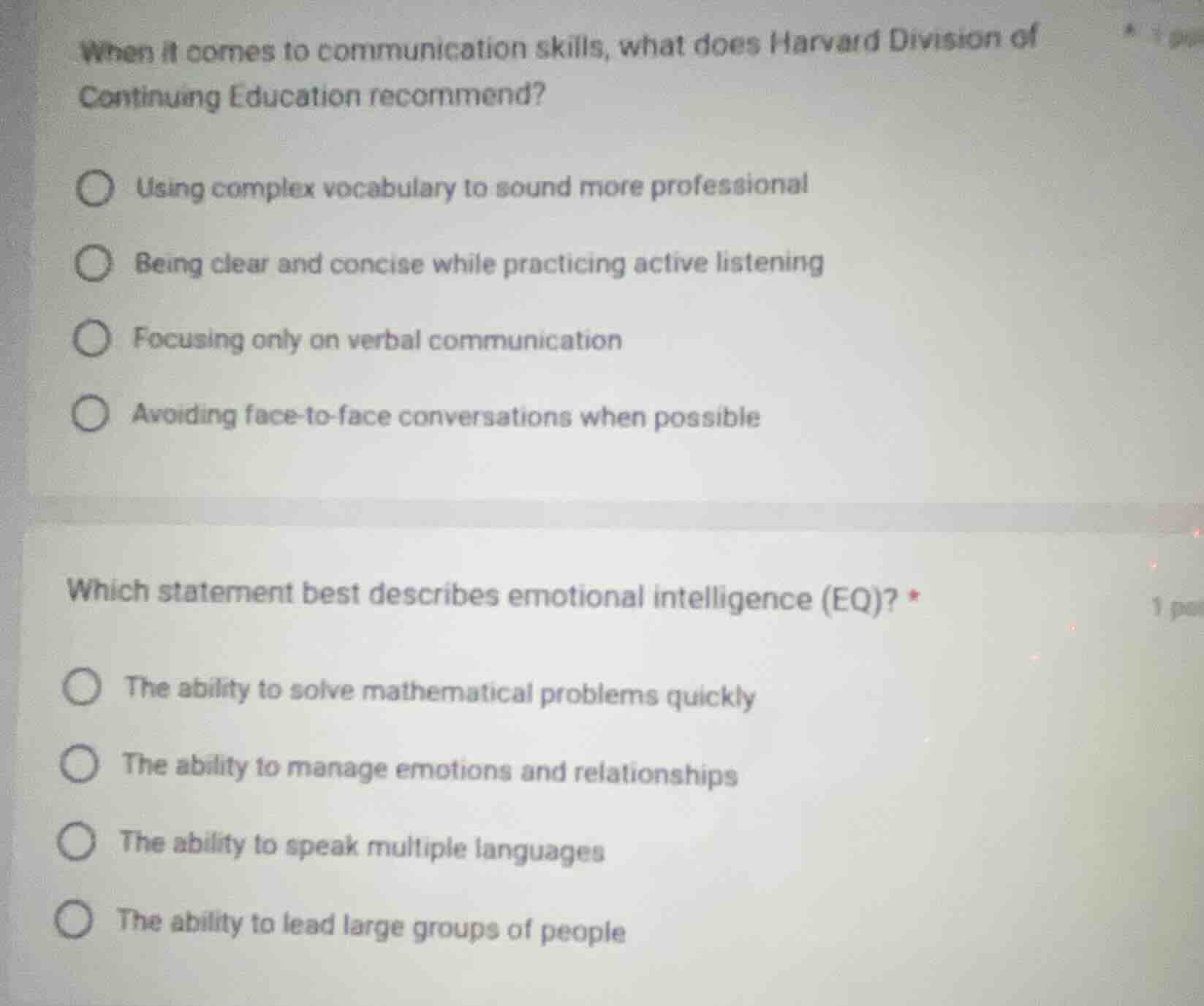 when it comes to communication skills, what does harvard division of co…