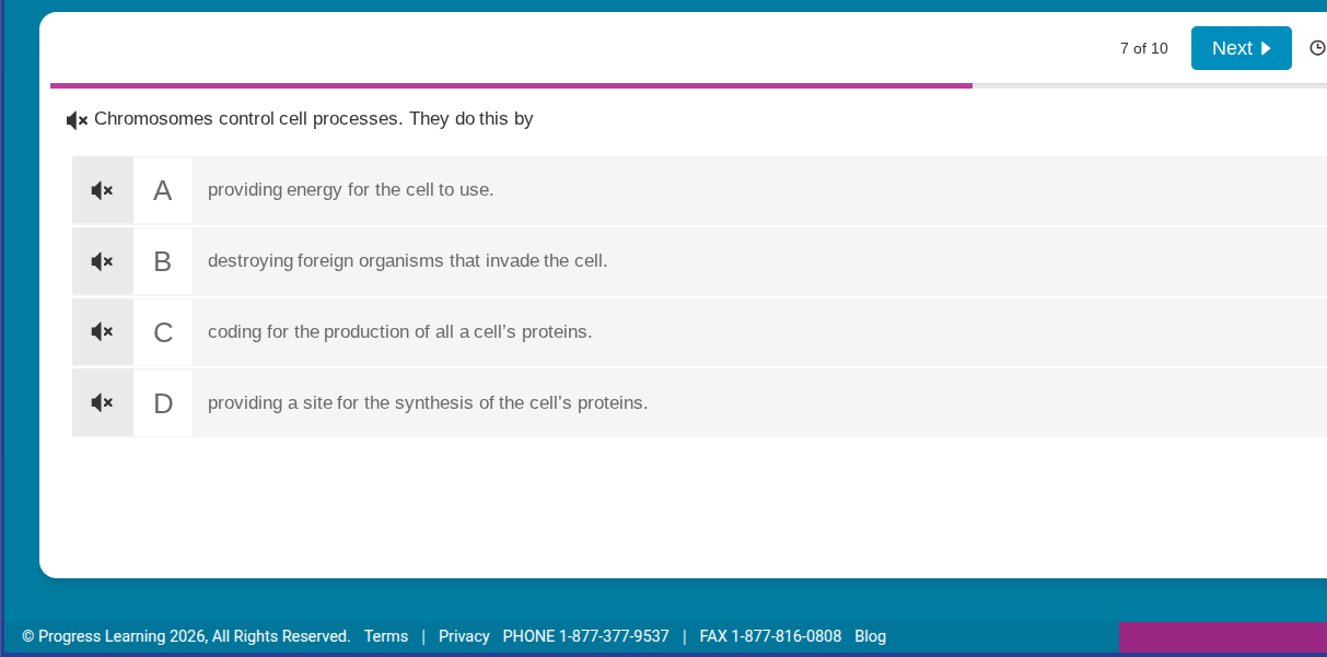 chromosomes control cell processes. they do this by a providing energy …