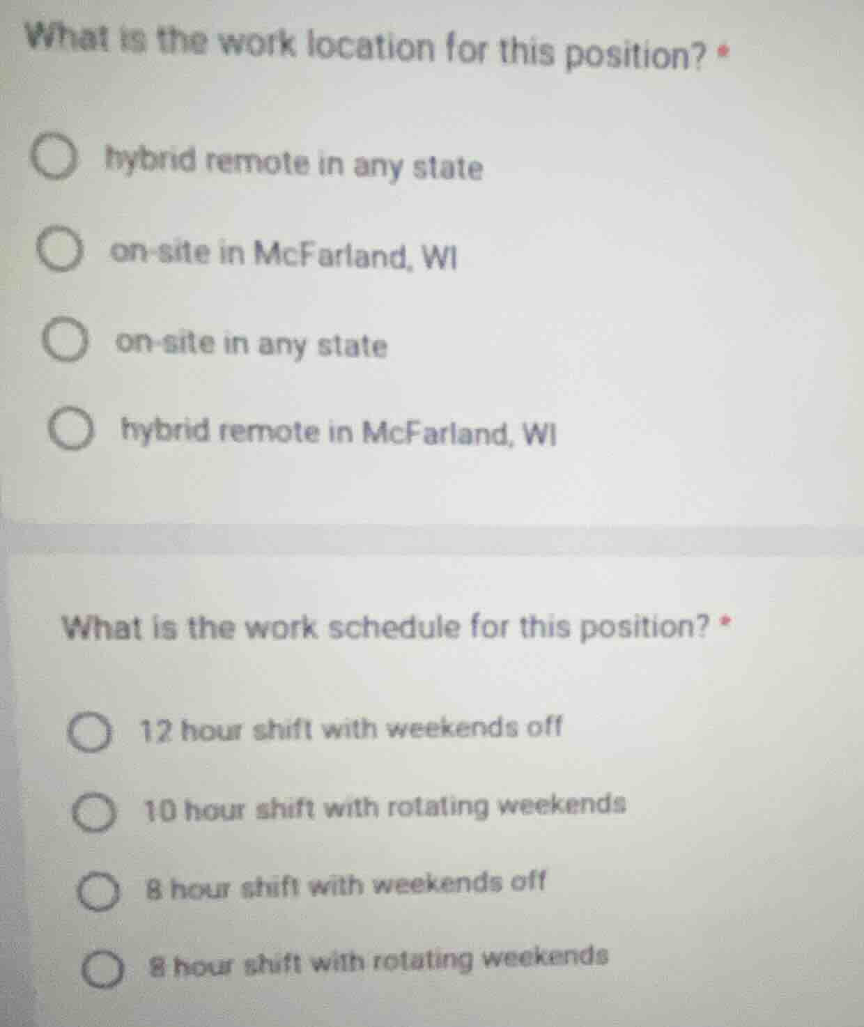 what is the work location for this position? * hybrid remote in any sta…