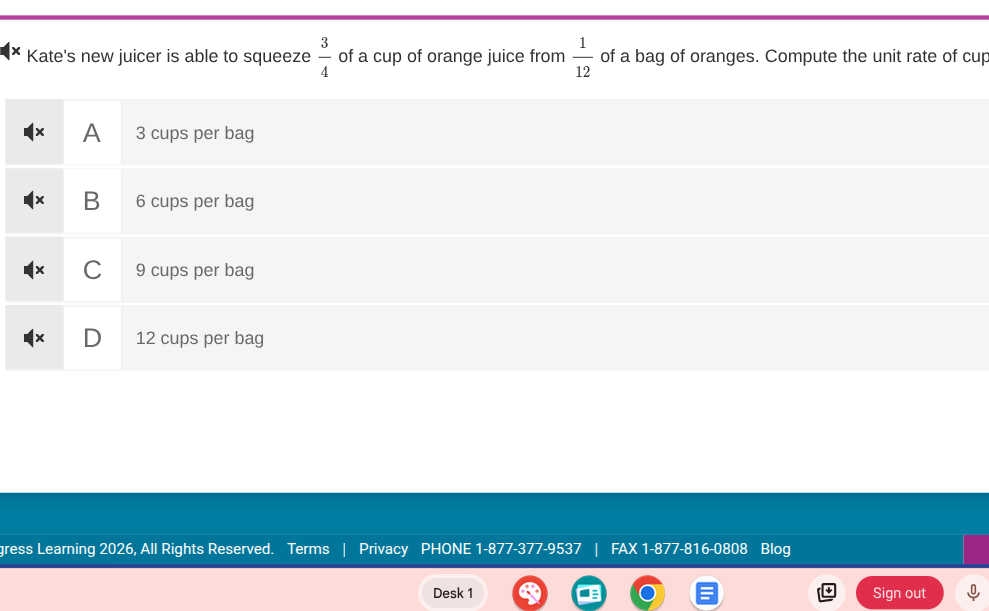 kates new juicer is able to squeeze \\(\frac{3}{4}\\) of a cup of orang…