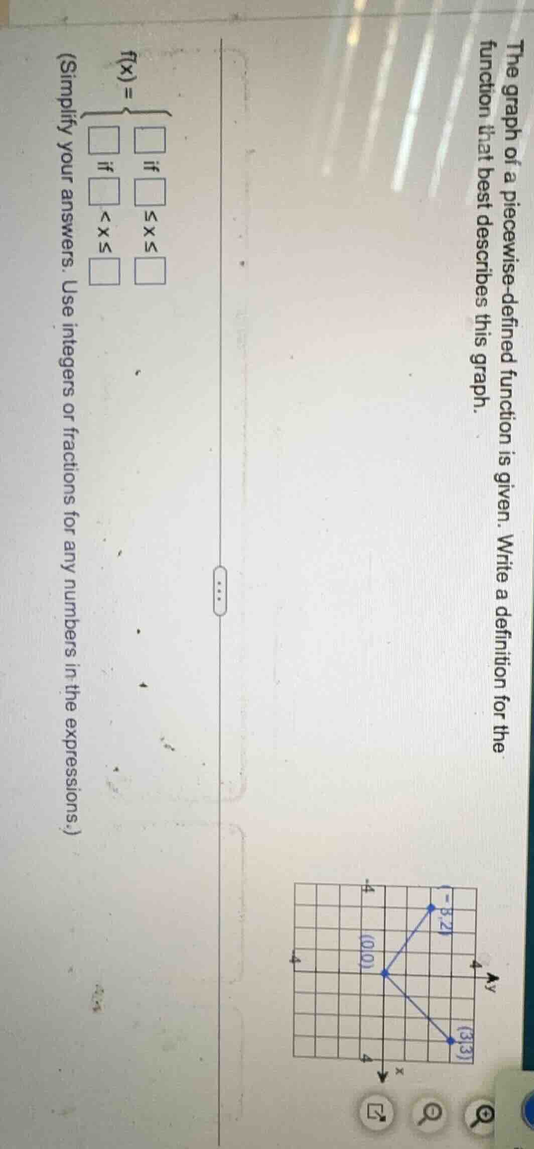 the graph of a piecewise - defined function is given. write a definitio…