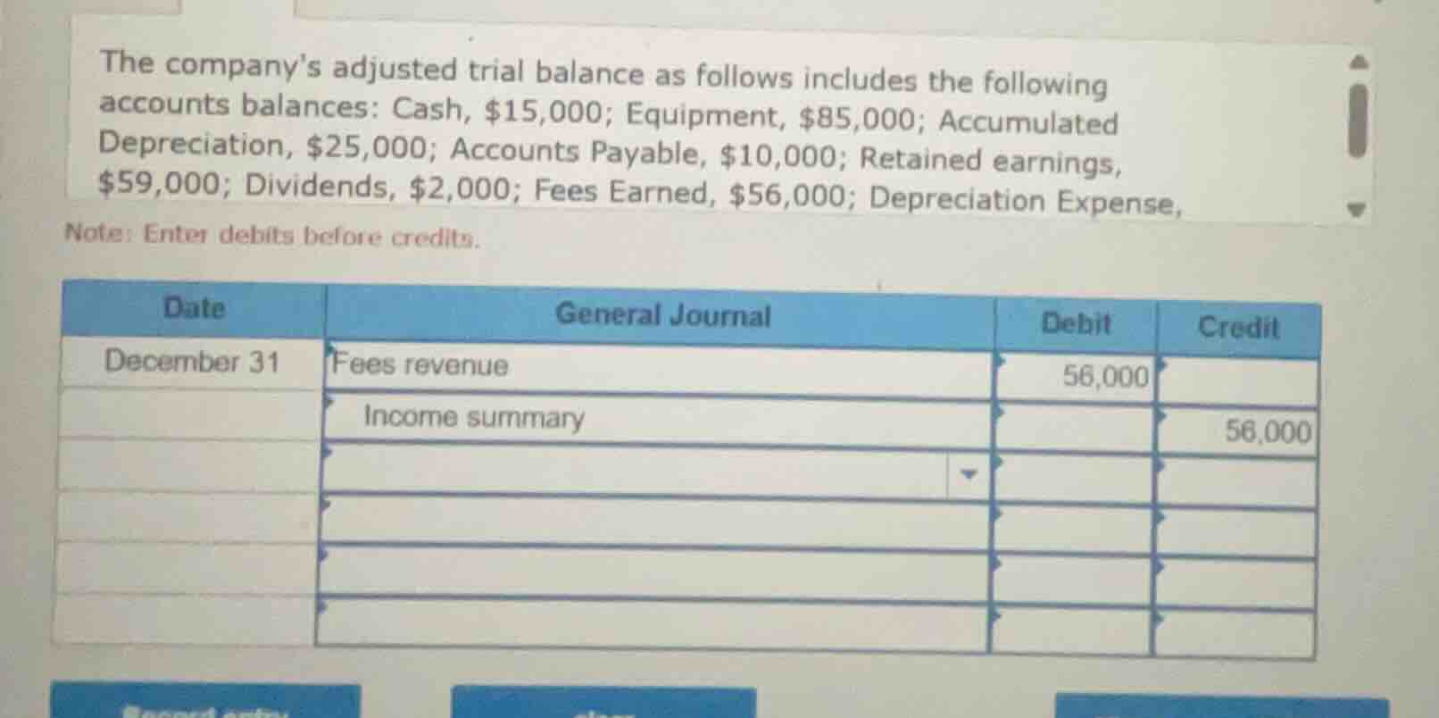 the companys adjusted trial balance as follows includes the following a…