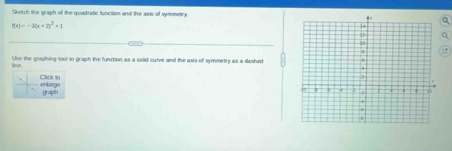 sketch the graph of the quadratic function and the axis of symmetry. $f…