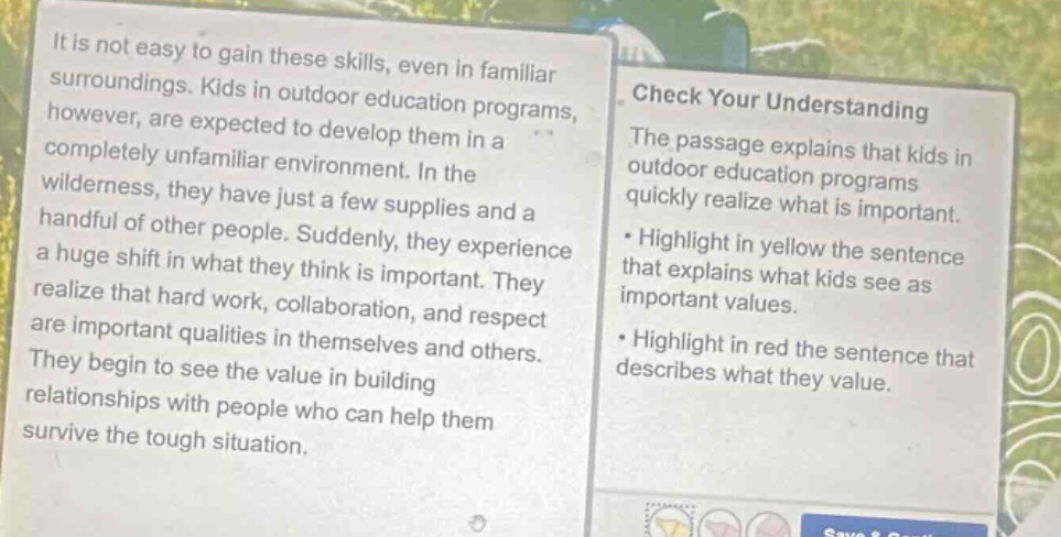 it is not easy to gain these skills, even in familiar surroundings. kid…