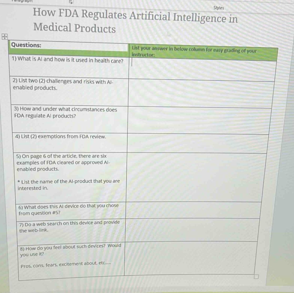 how fda regulates artificial intelligence in medical products questions…