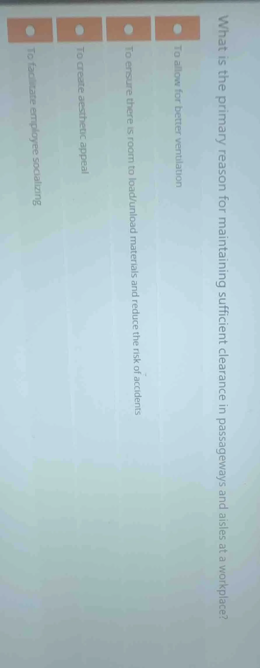 what is the primary reason for maintaining sufficient clearance in pass…