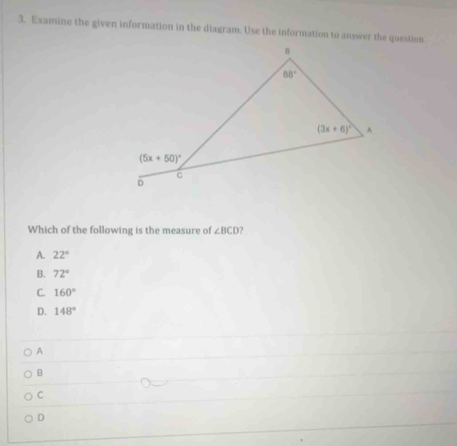 3. examine the given information in the diagram. use the information to…
