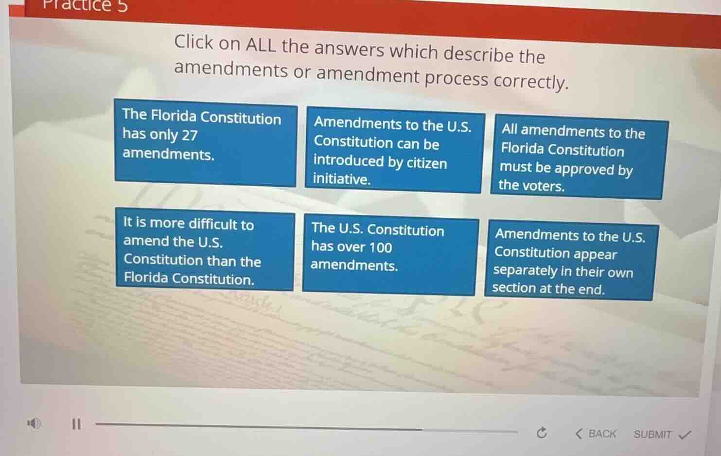 click on all the answers which describe the amendments or amendment pro…