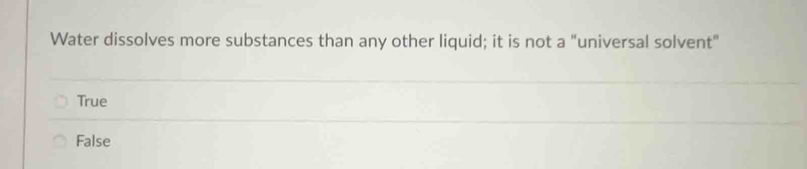 water dissolves more substances than any other liquid; it is not a \uni…
