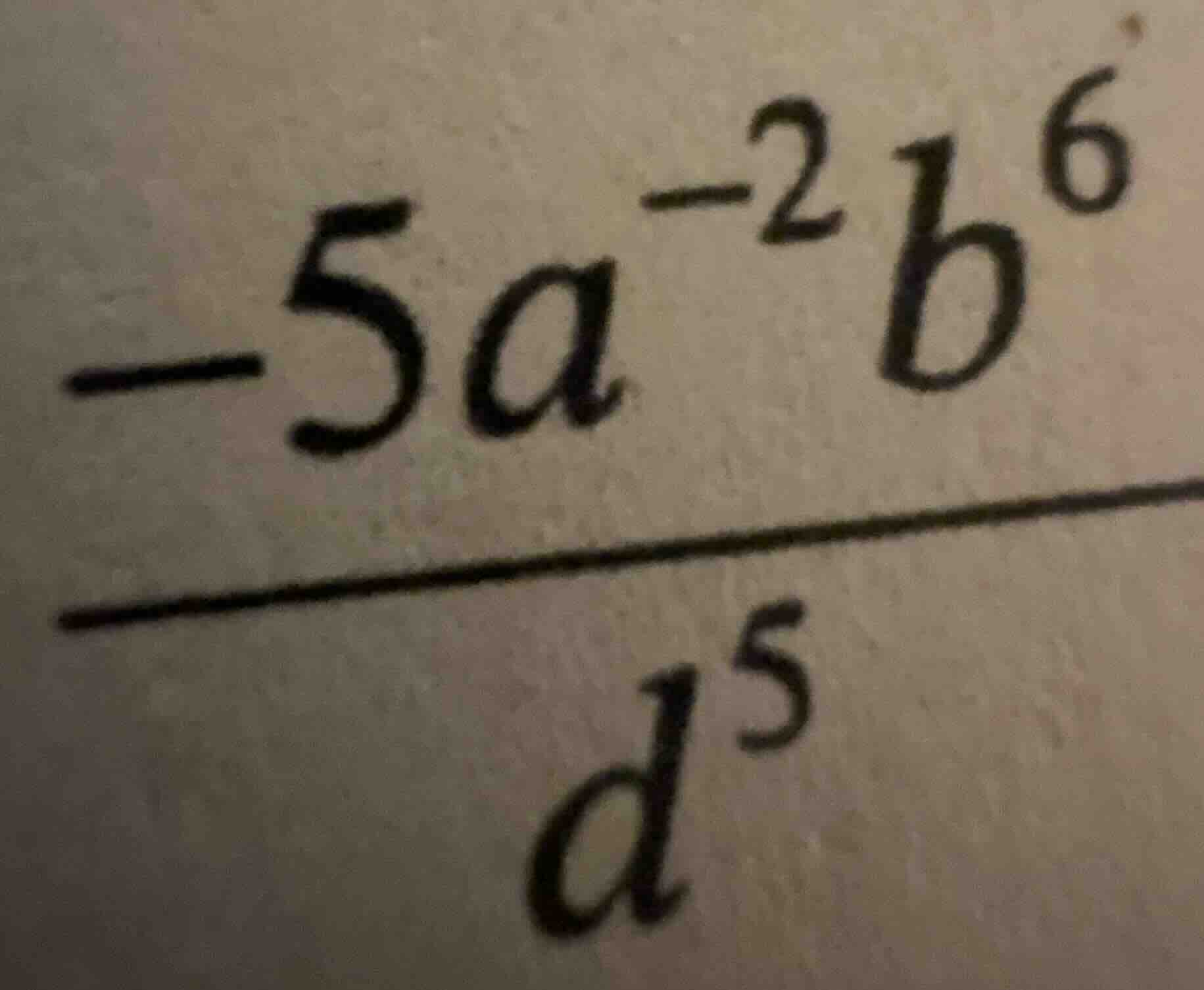 -\frac{5a^{-2}b^{6}}{d^{5}}