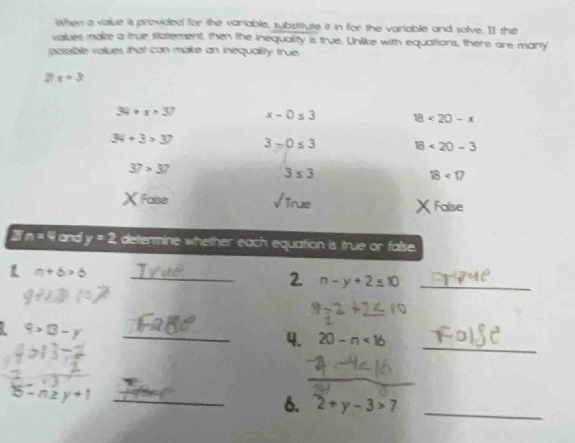 when a value is provided for the variable, substitute it in for the var…