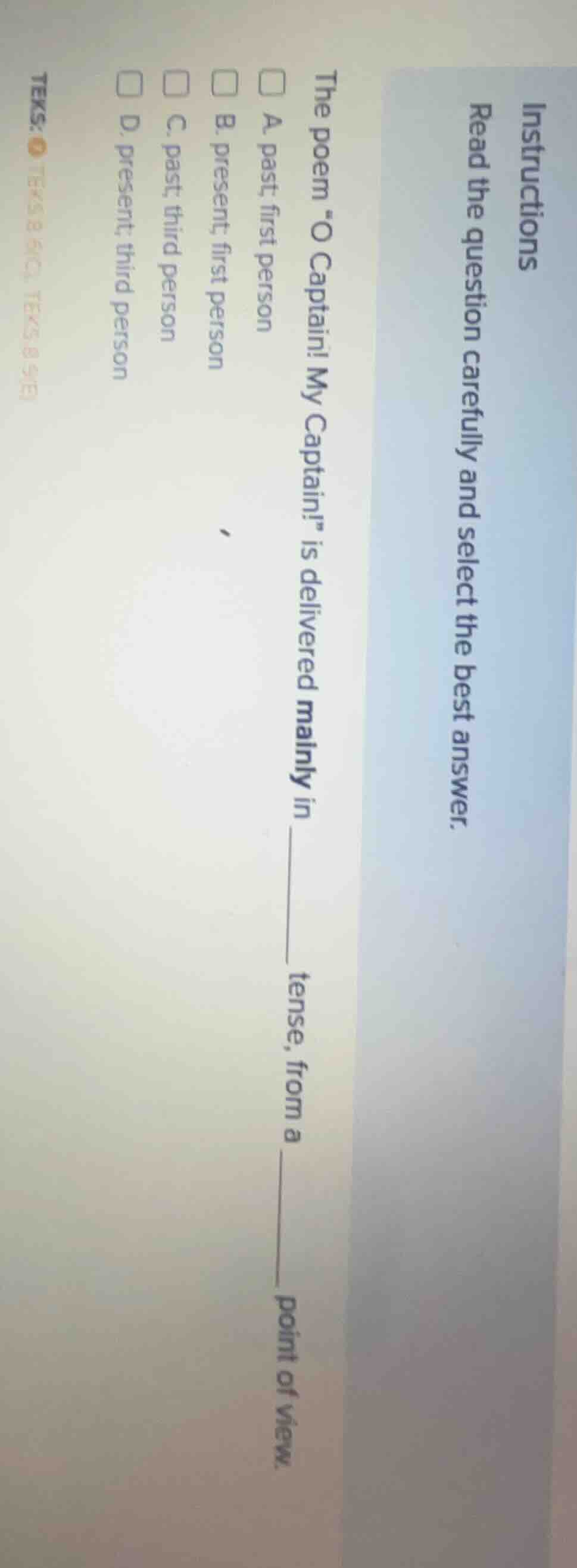 instructions read the question carefully and select the best answer. th…