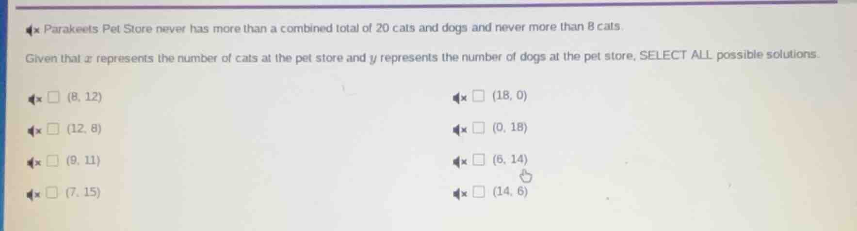 parakeets pet store never has more than a combined total of 20 cats and…
