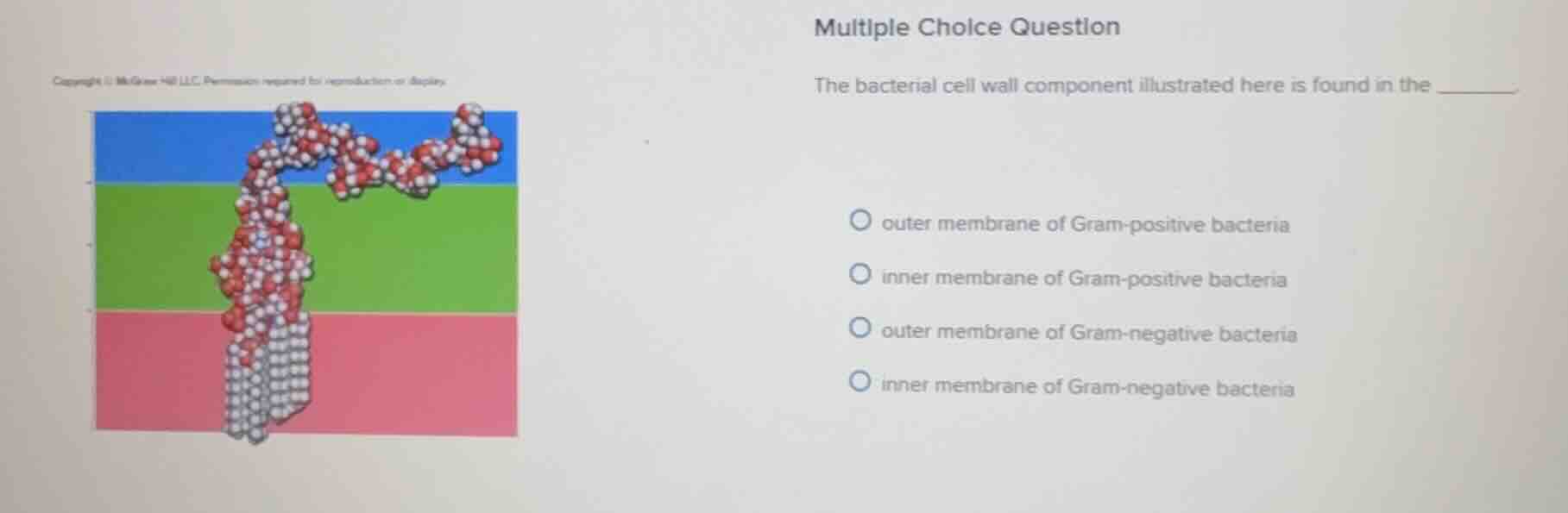 multiple choice question the bacterial cell wall component illustrated …