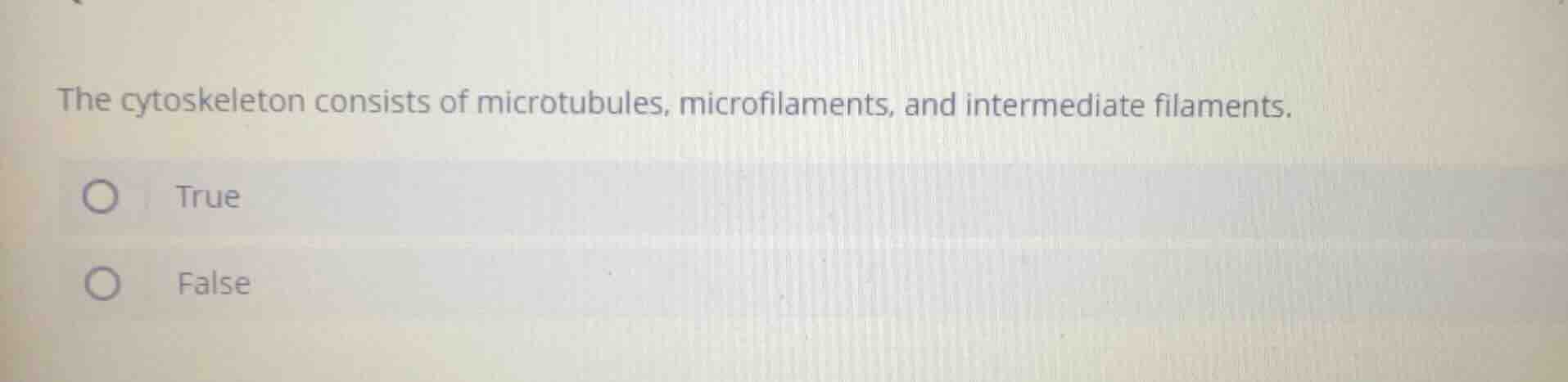 the cytoskeleton consists of microtubules, microfilaments, and intermed…