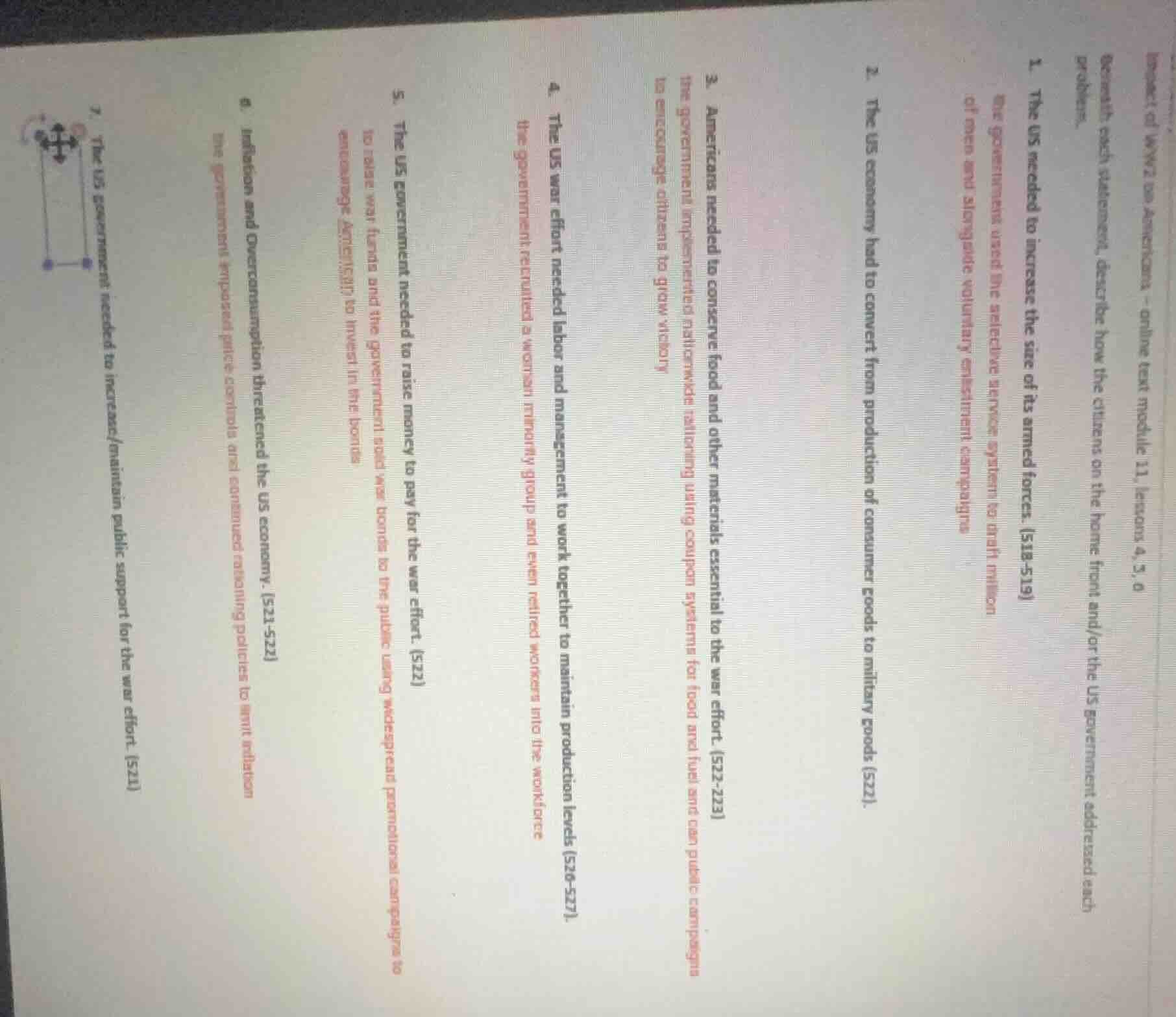 book: of wwii on americans - online text module 11, lessons 4, 5, 6 ben…