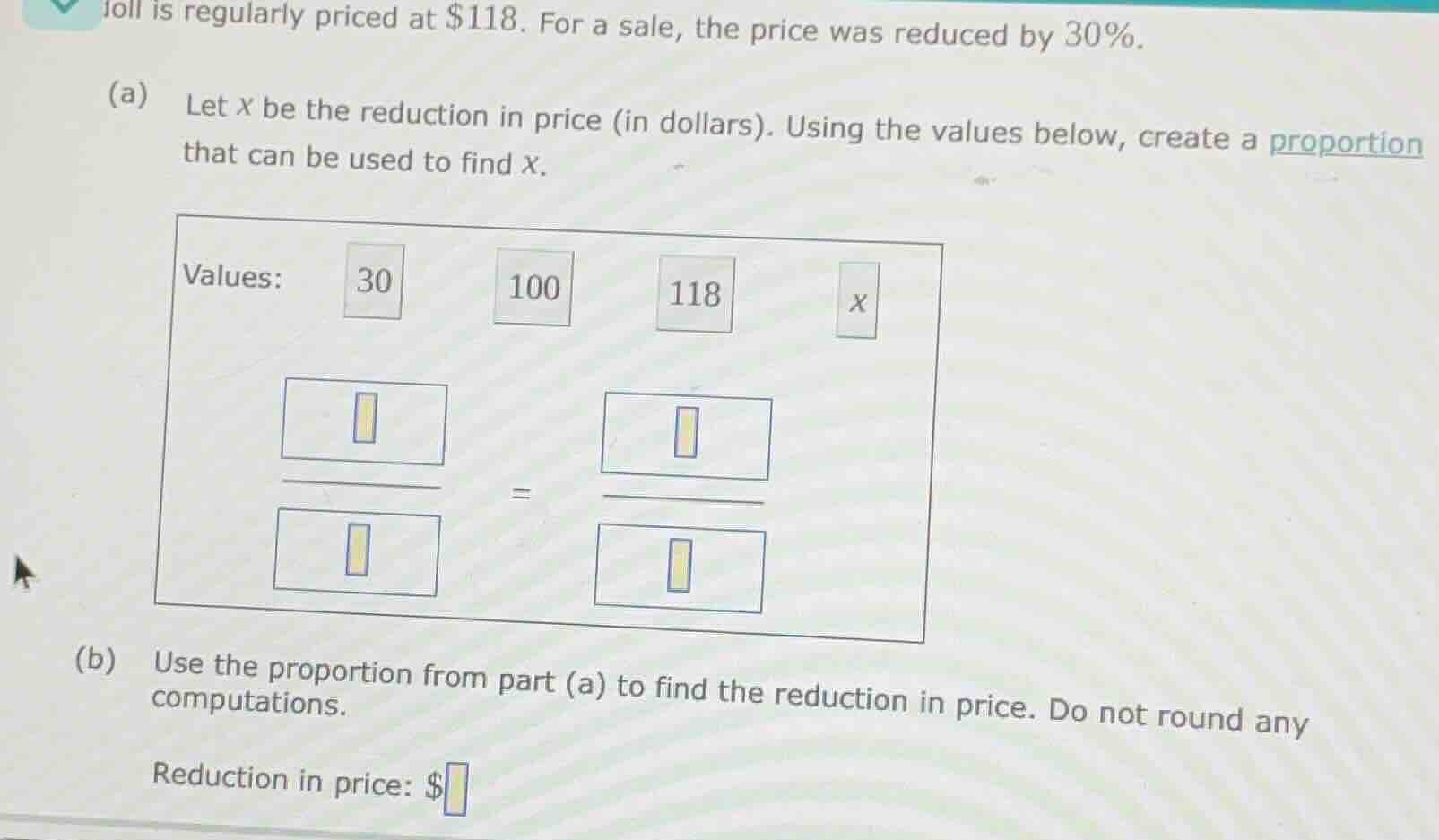 joll is regularly priced at $118. for a sale, the price was reduced by …