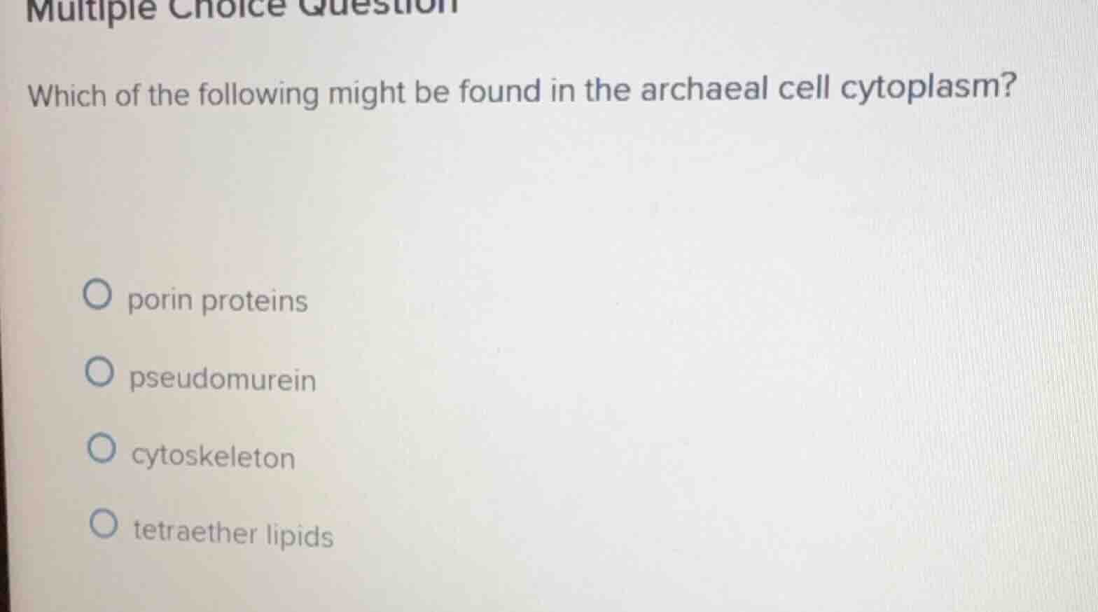 multiple choice question which of the following might be found in the a…