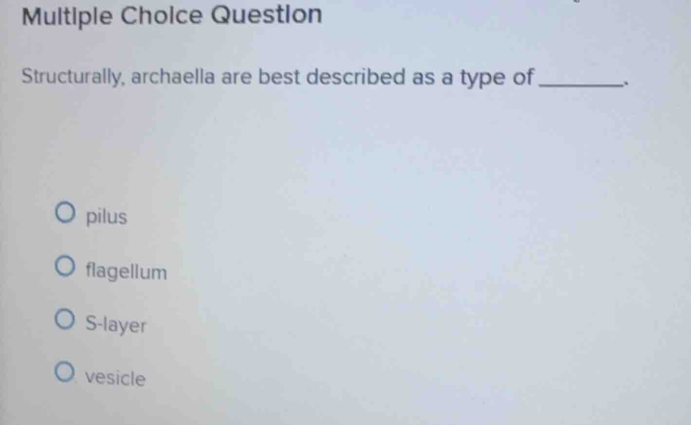 multiple choice question structurally, archaella are best described as …