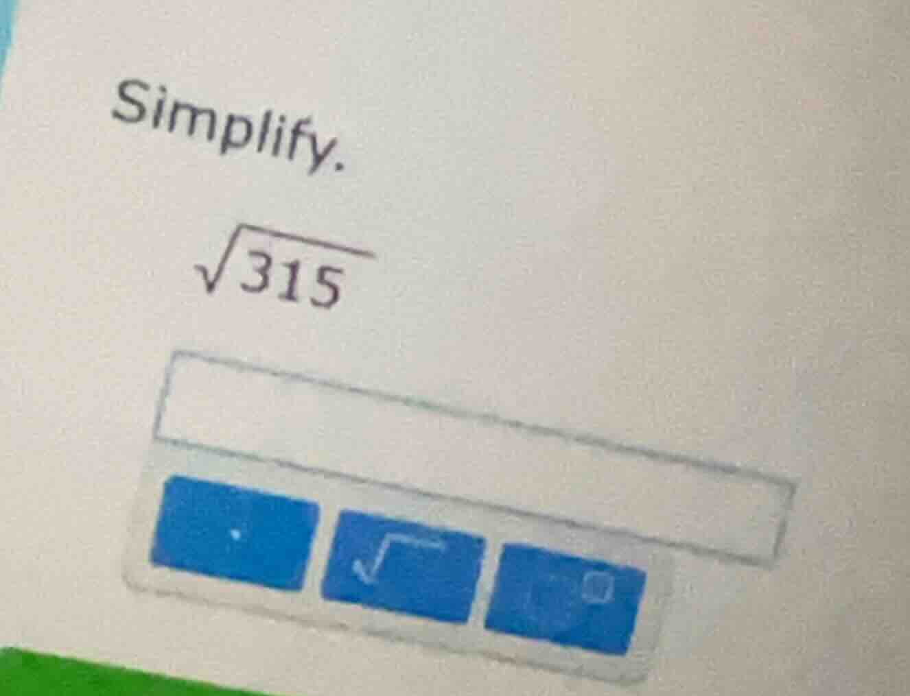 simplify.\\sqrt{315}