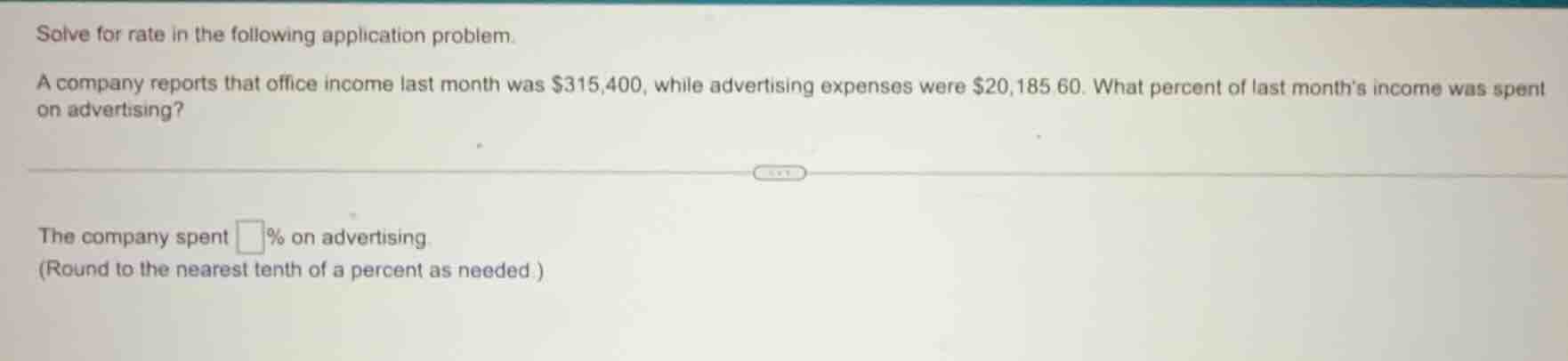 solve for rate in the following application problem. a company reports …