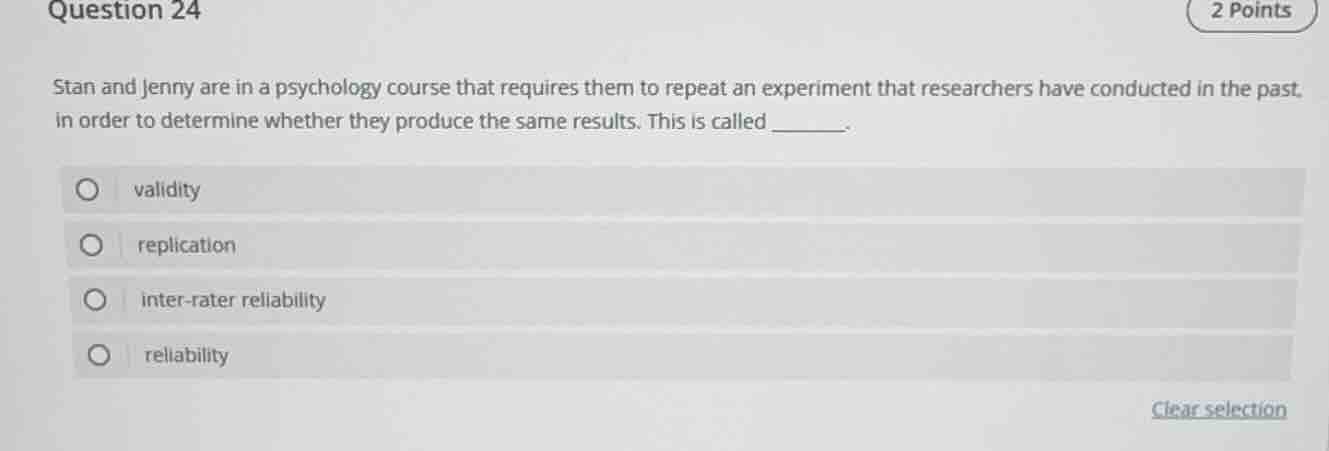 question 24 stan and jenny are in a psychology course that requires the…