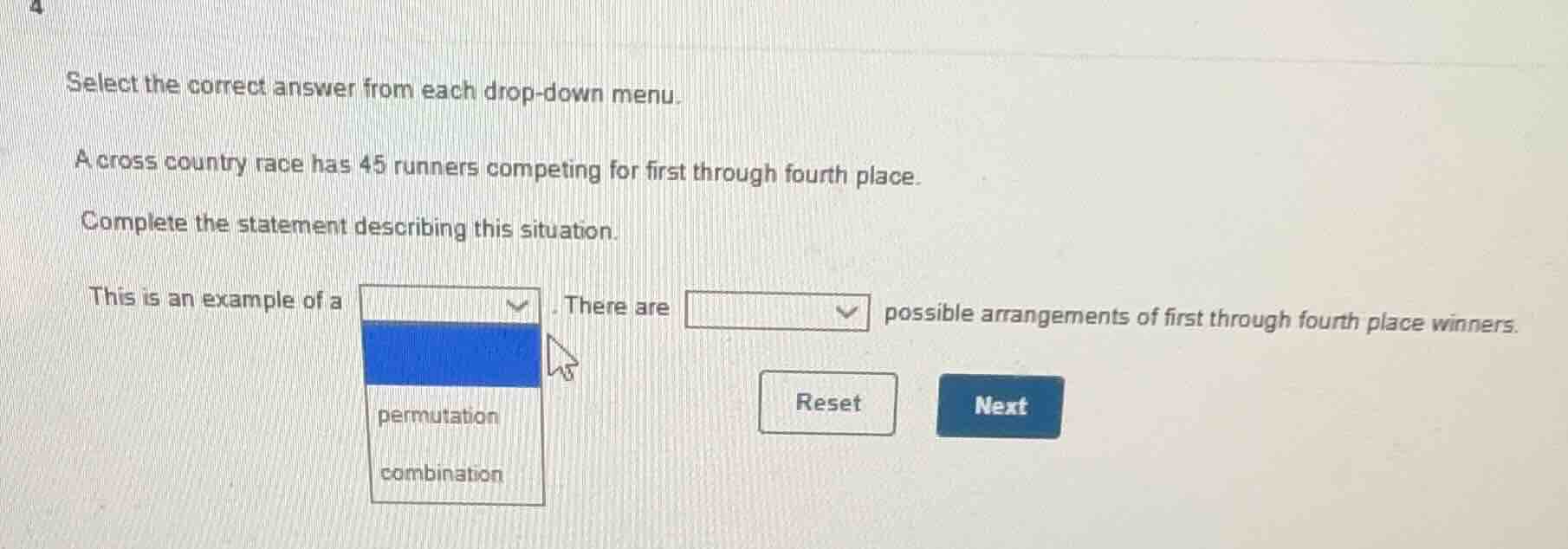 select the correct answer from each drop - down menu. a cross country r…