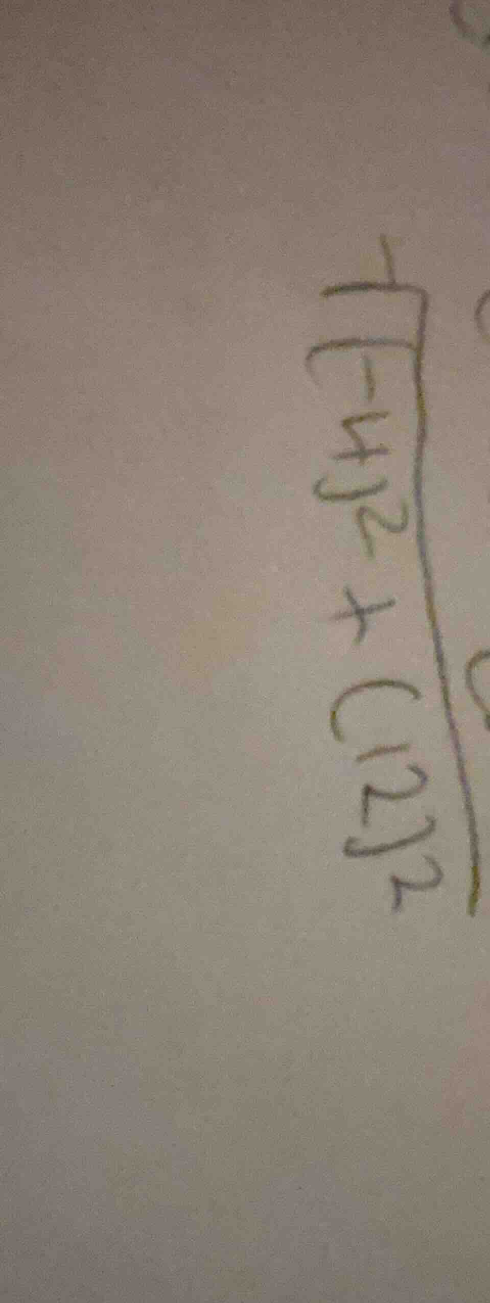 sqrt{(-4)^{2}+(12)^{2}}