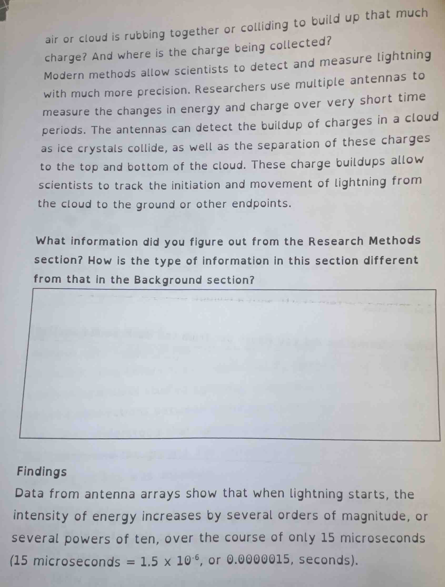 air or cloud is rubbing together or colliding to build up that much cha…