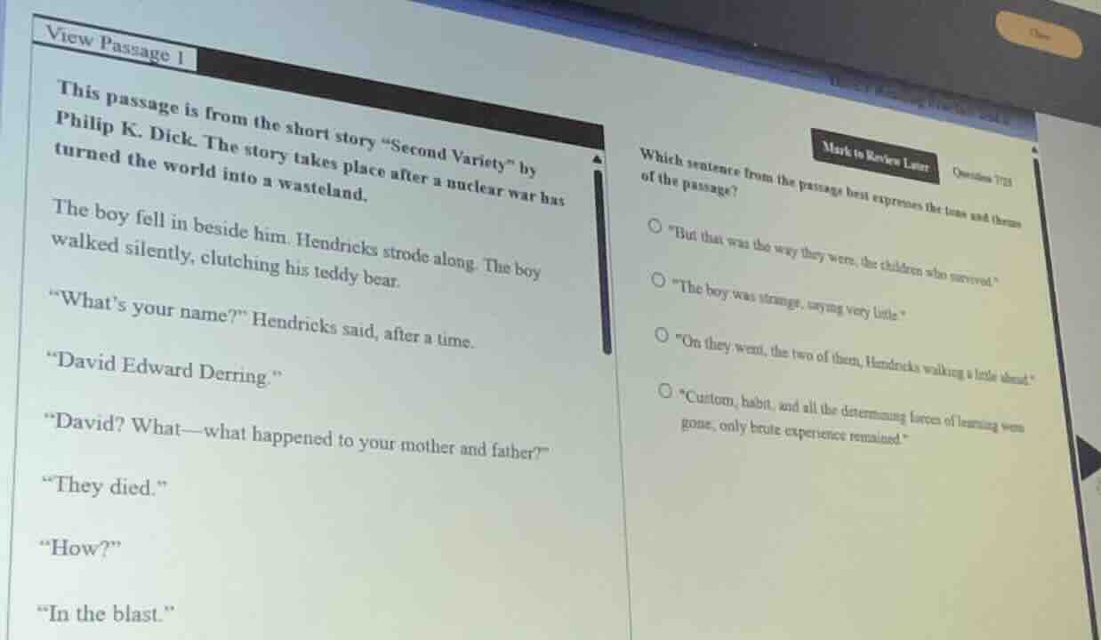 view passage 1 this passage is from the short story “second variety” by…