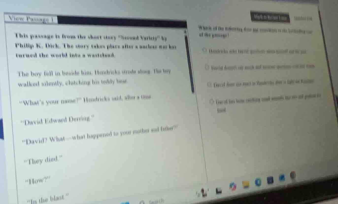 view passage 1 this passage is from the short story \second variety\ by…