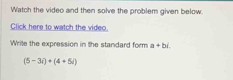 watch the video and then solve the problem given below. click here to w…