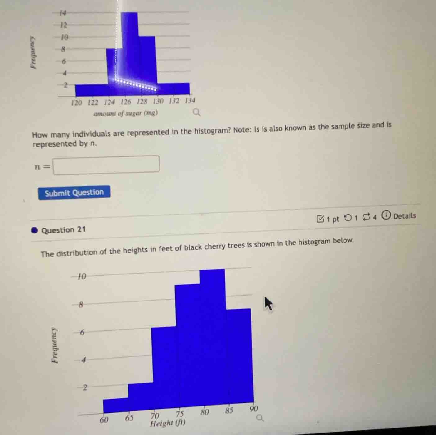 how many individuals are represented in the histogram? note: is is also…