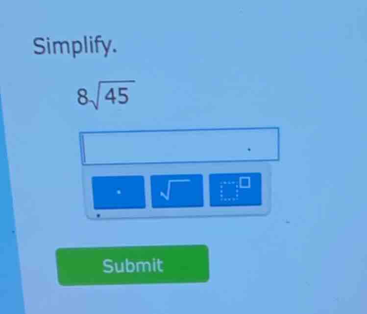 simplify. $8\\sqrt{45}$
