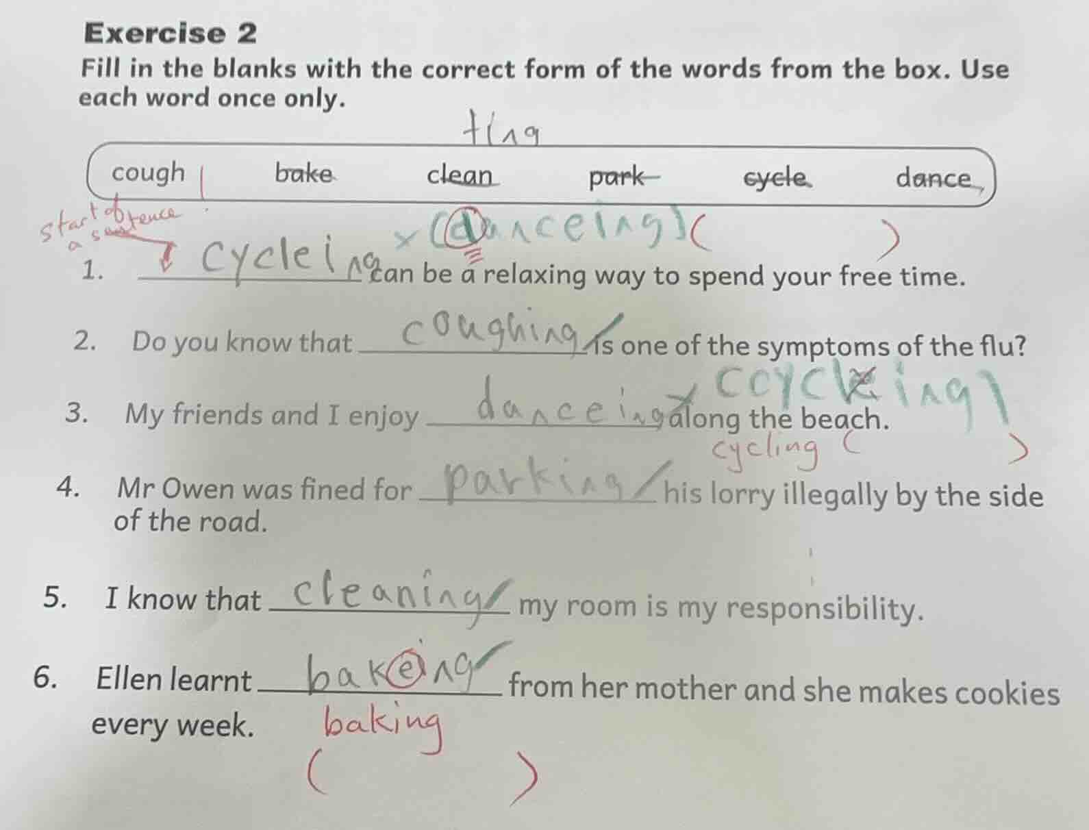 exercise 2 fill in the blanks with the correct form of the words from t…