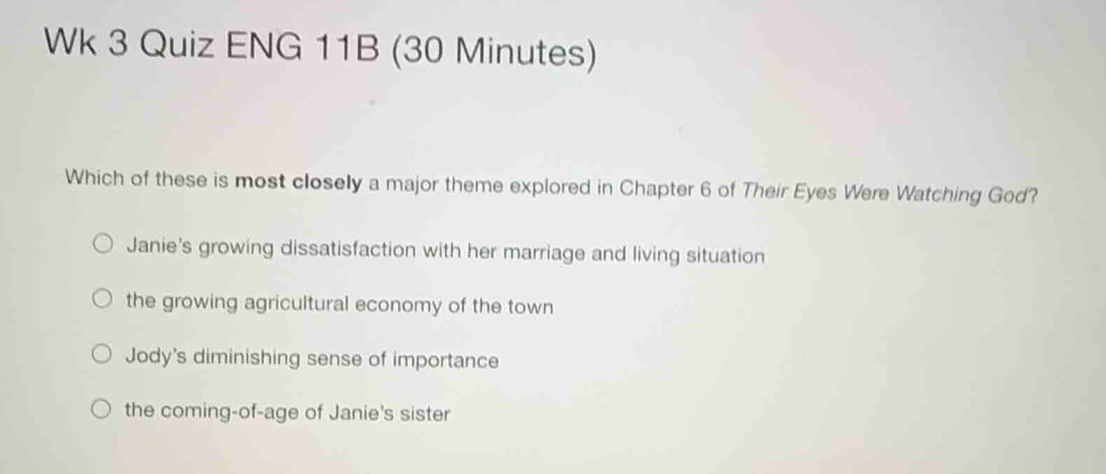 wk 3 quiz eng 11b (30 minutes) which of these is most closely a major t…