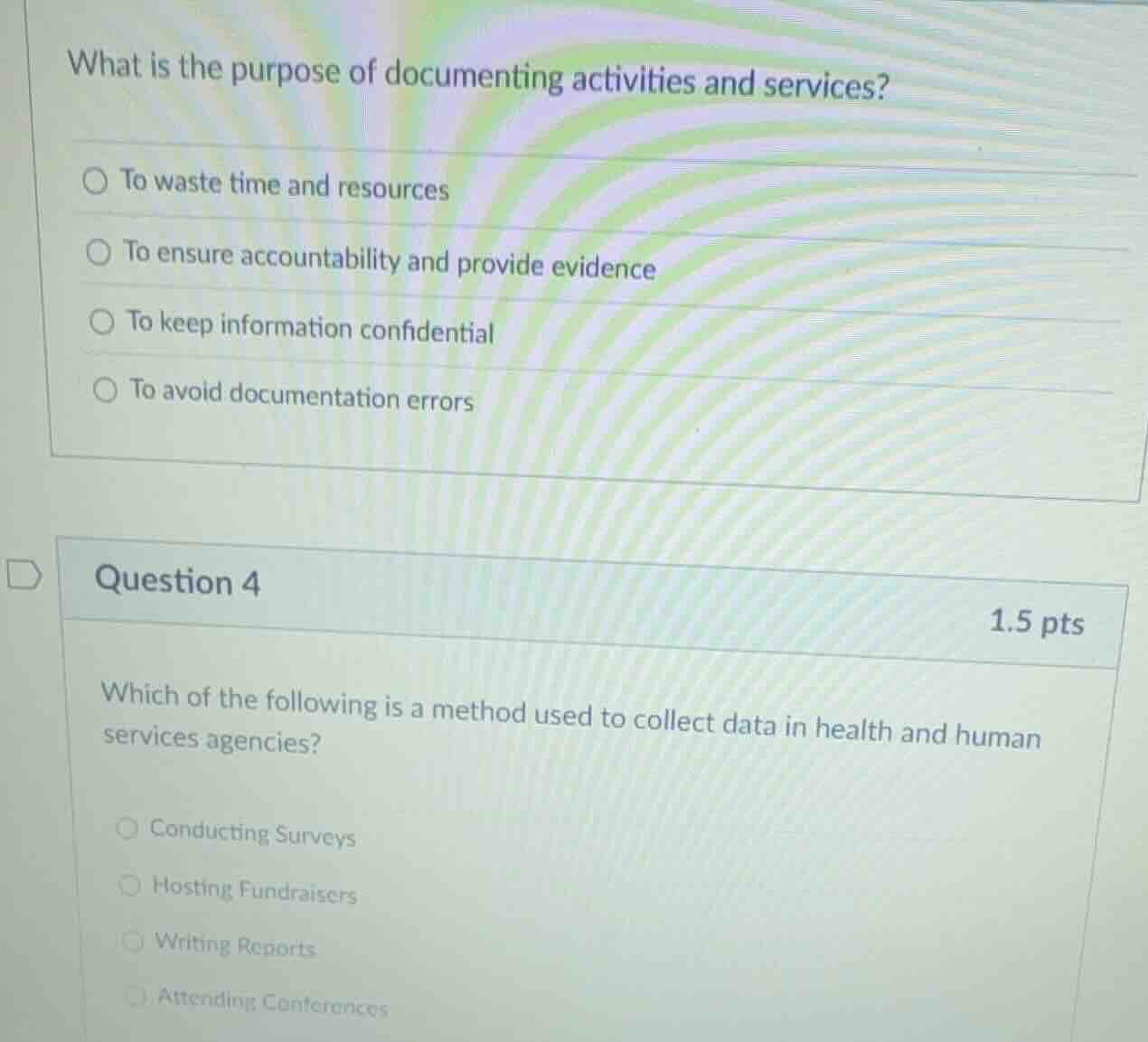 what is the purpose of documenting activities and services? to waste ti…