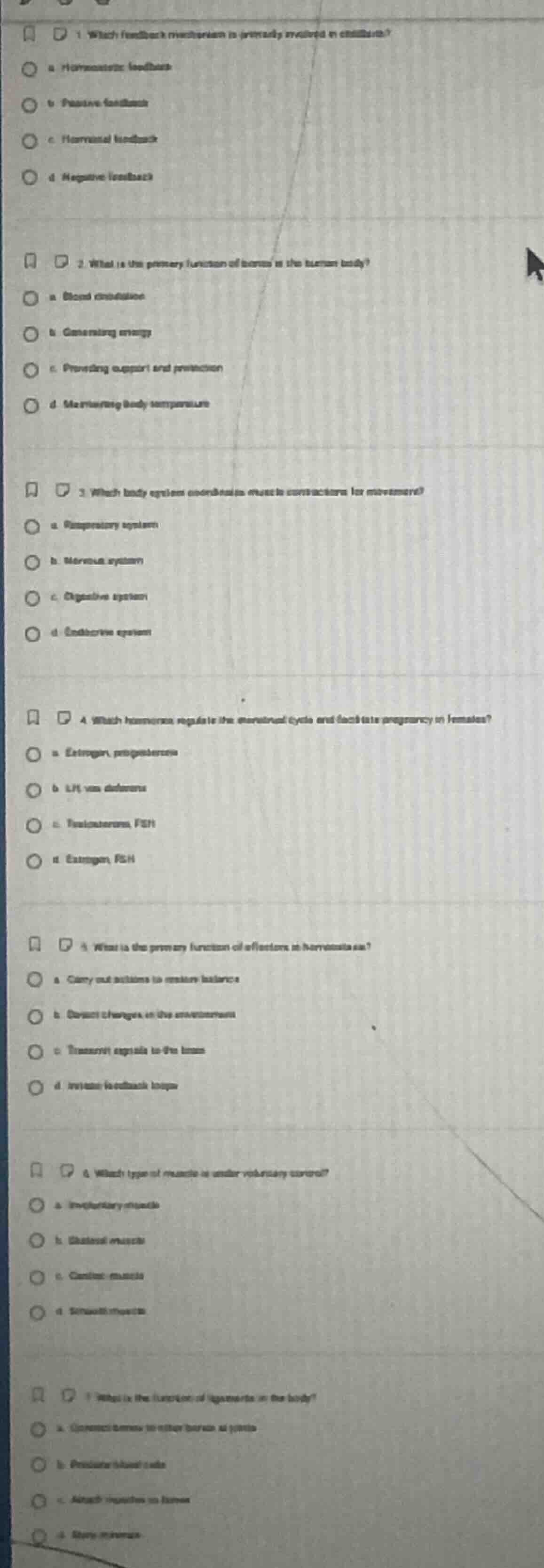 1 which feedback mechanism is primarily involved in childbirth? a. home…