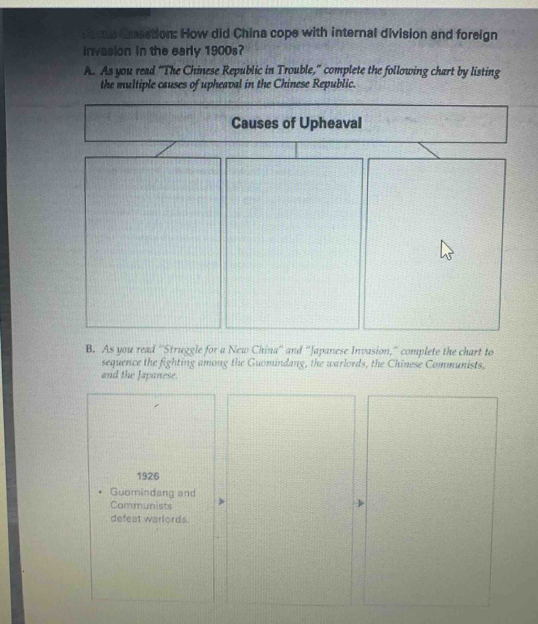 focus question: how did china cope with internal division and foreign i…