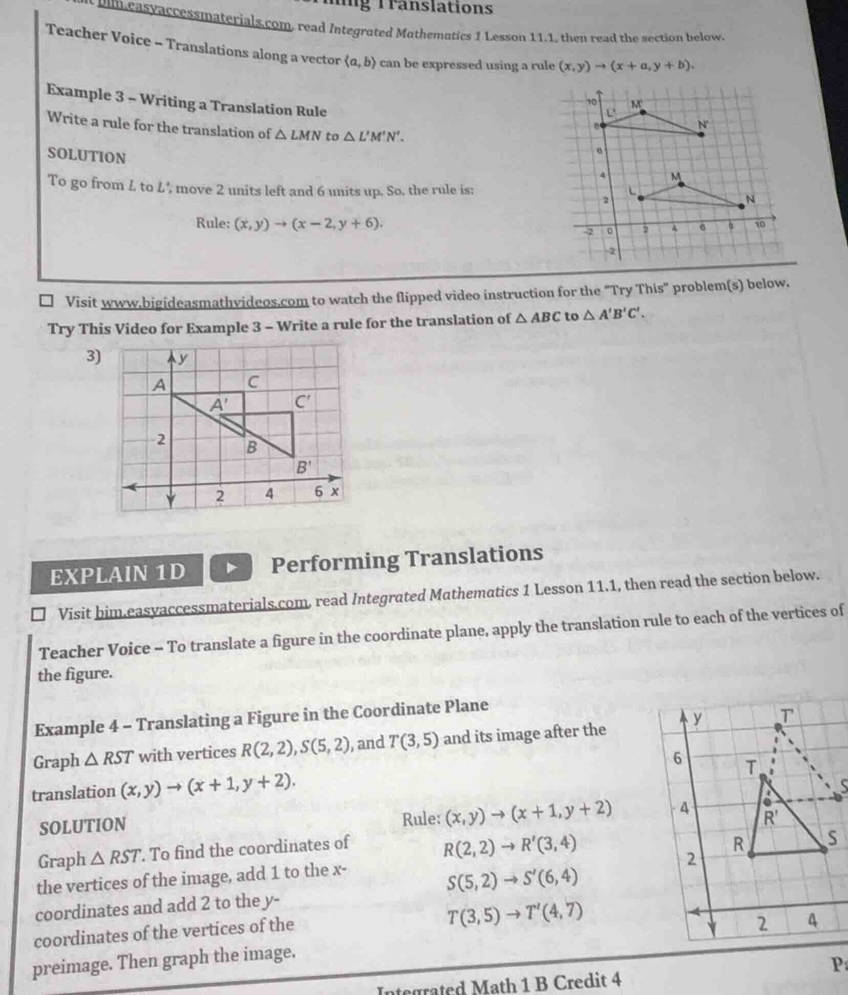 translations teacher voice - translations along a vector \\(\\langle a,…