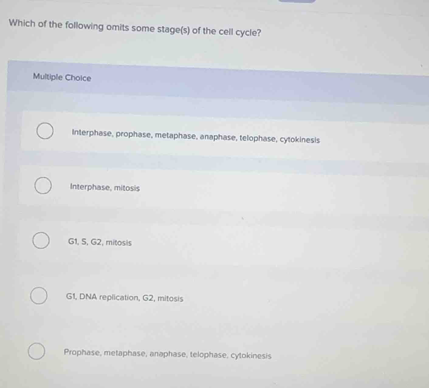 which of the following omits some stage(s) of the cell cycle? multiple …