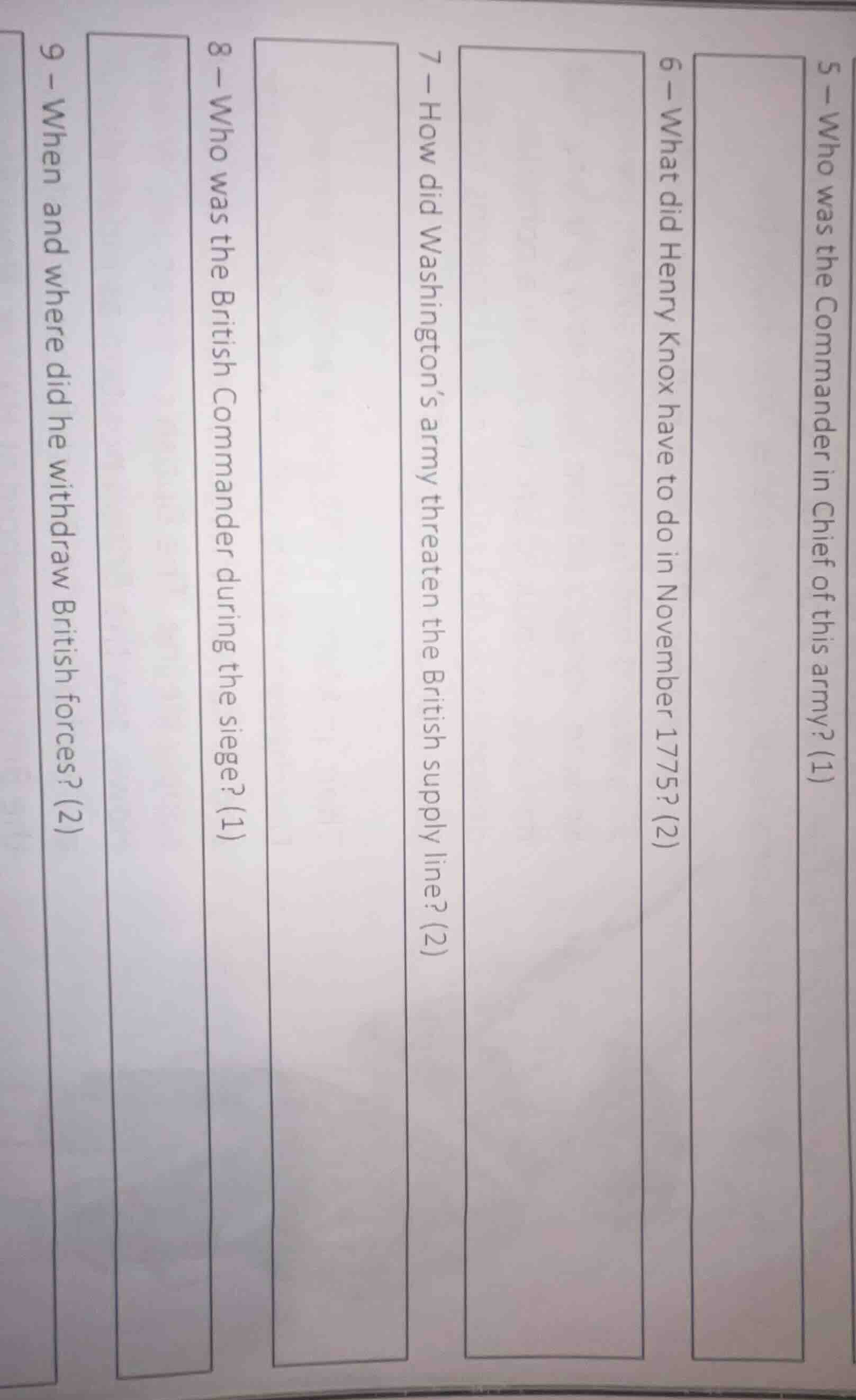 5 – who was the commander in chief of this army? (1) 6 – what did henry…