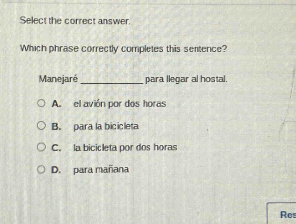 select the correct answer. which phrase correctly completes this senten…