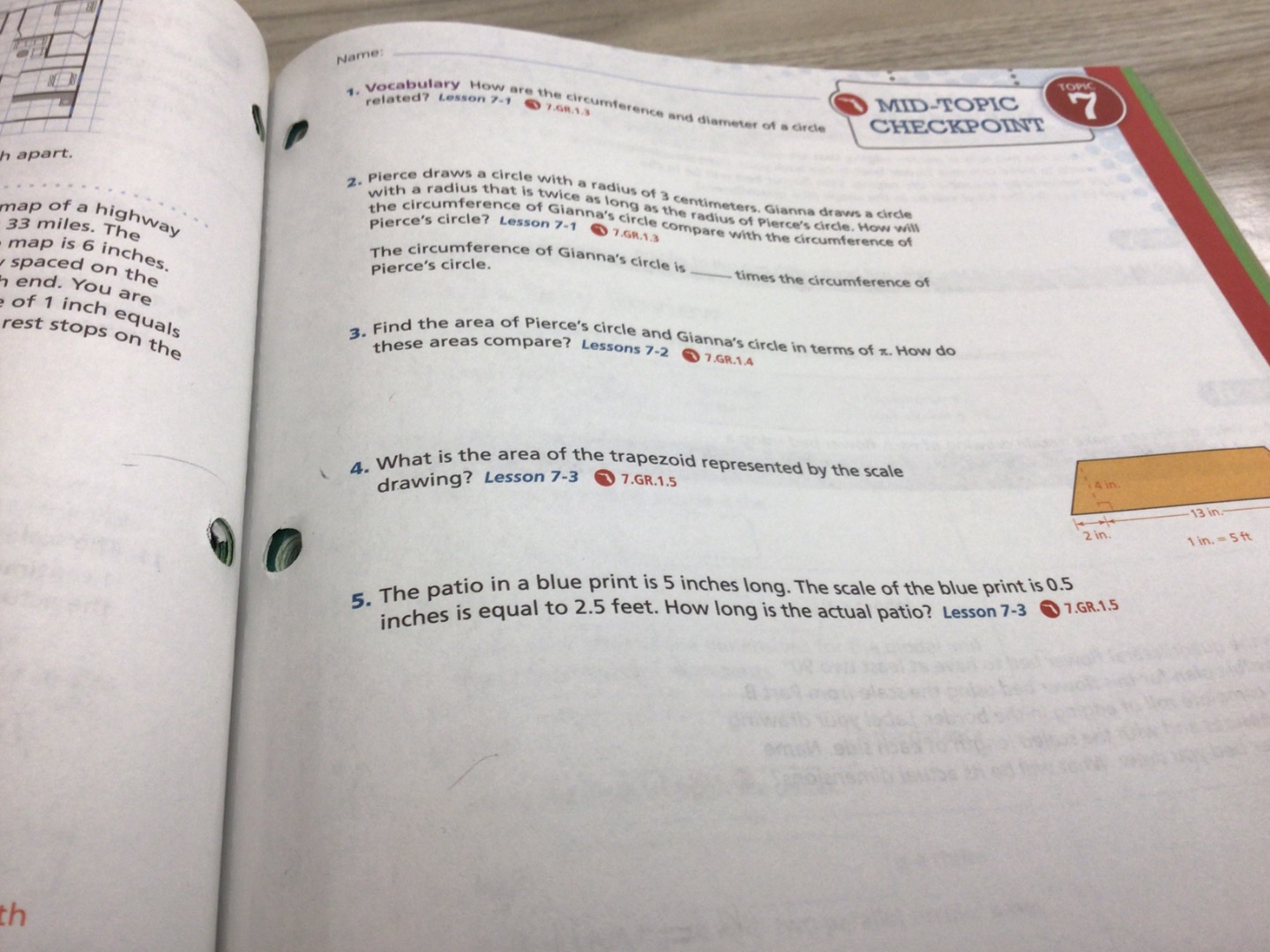 name: 1. vocabulary how are the circumference and diameter of a circle …