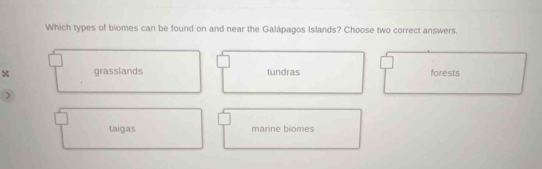 which types of biomes can be found on and near the galápagos islands? c…