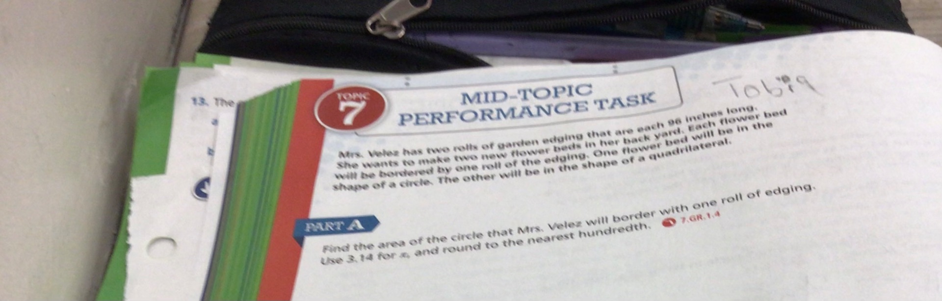 topic 7 mid - topic performance task mrs. velez has two rolls of garden…